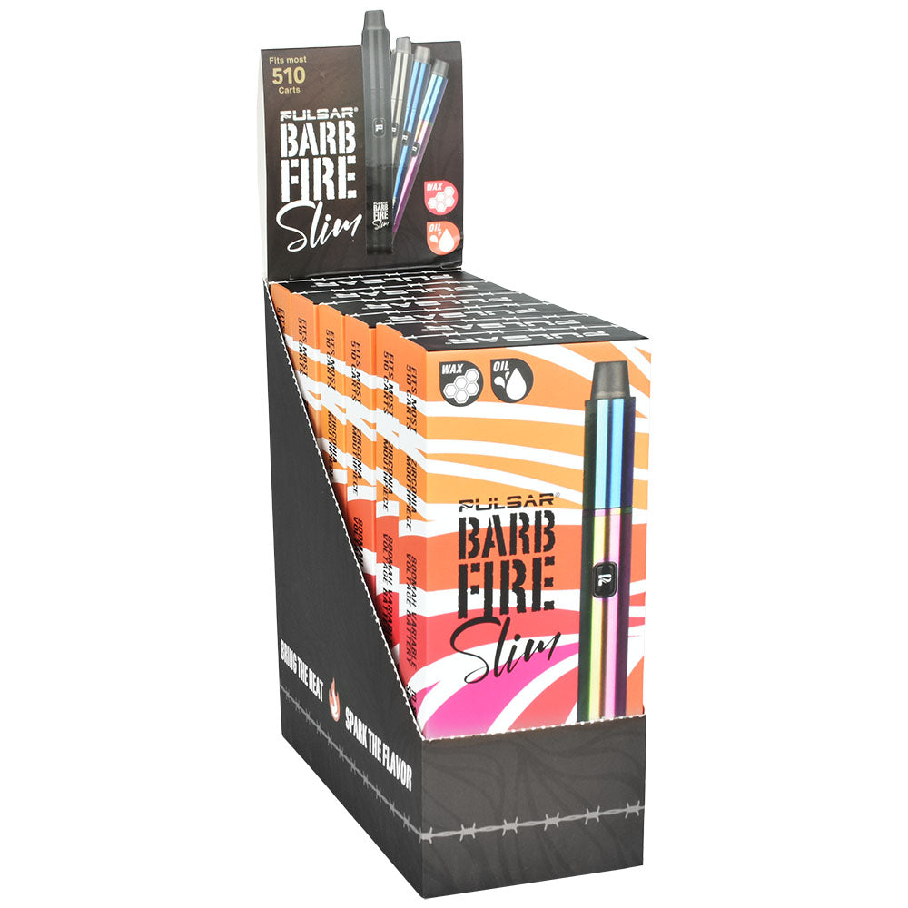 Pulsar 6PC DISPLAY – Barb Fire Slim Variable Voltage 2-in-1 Vape – 800mAh