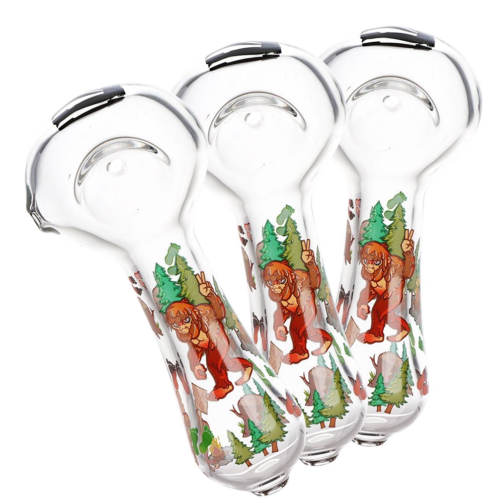 Pulsar Grumpy Bigfoot Glass Spoon Pipe – 4.5″ 3ct