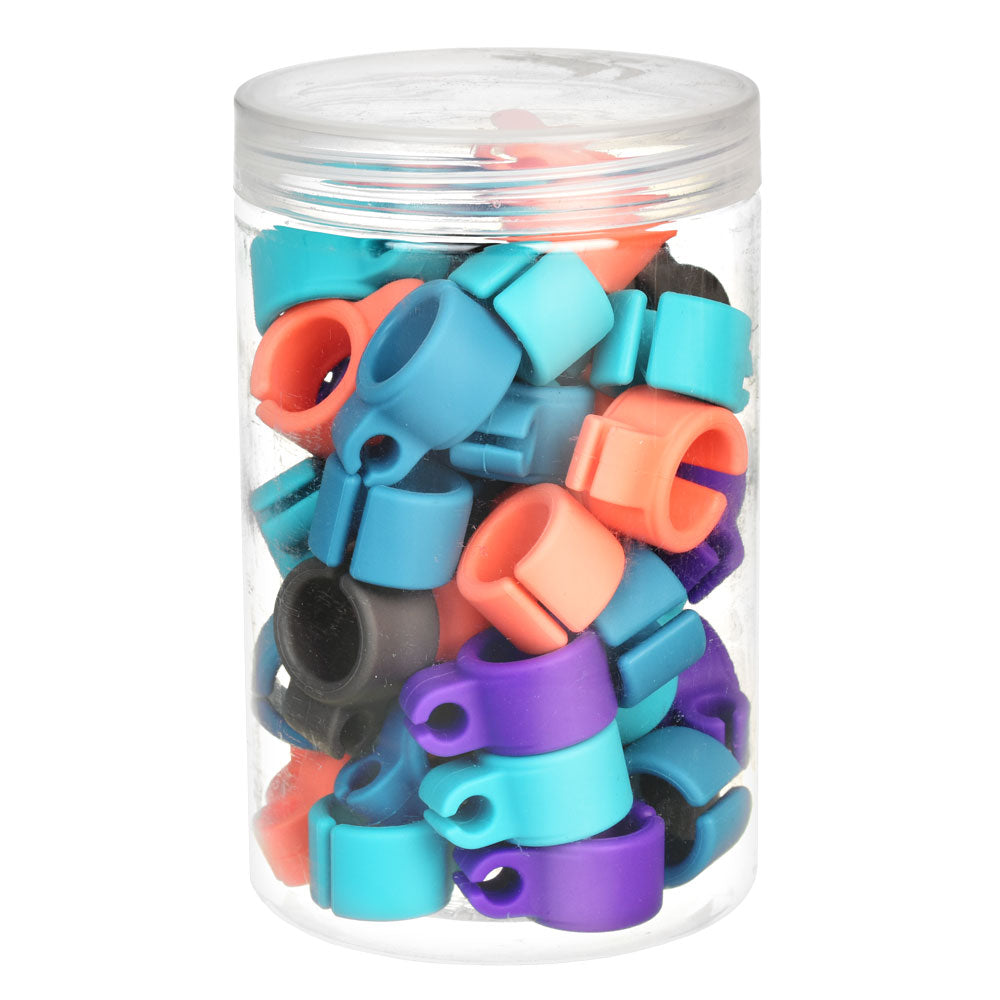 Silicone Ring Cone Holder – 1.35″x1″ / Assorted Colors – 40CP TUB