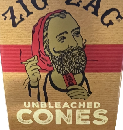 Unbleached Zig-Zag 1.25 1 1/4″ Size Natural Rolling Cones Kit 6 Pack
