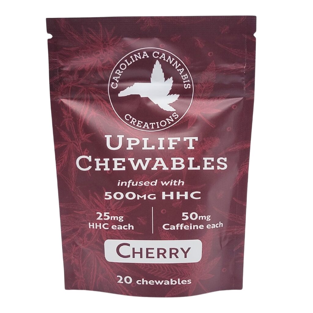 Uplift Chewables | HHC+Caffeine | Cherry 20ct bag