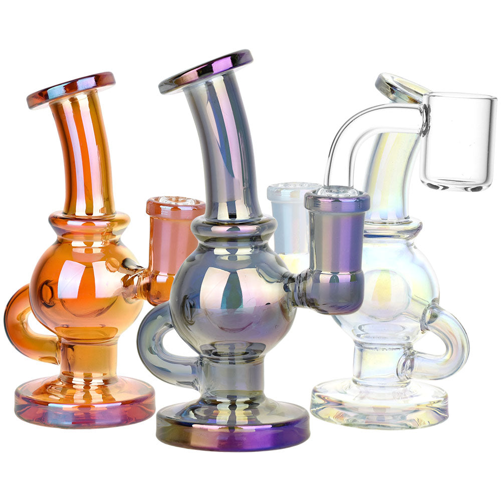 Visible Spectrum Electroplated Glass Ball Rig – 4.75″ / 14mm F / Colors Vary