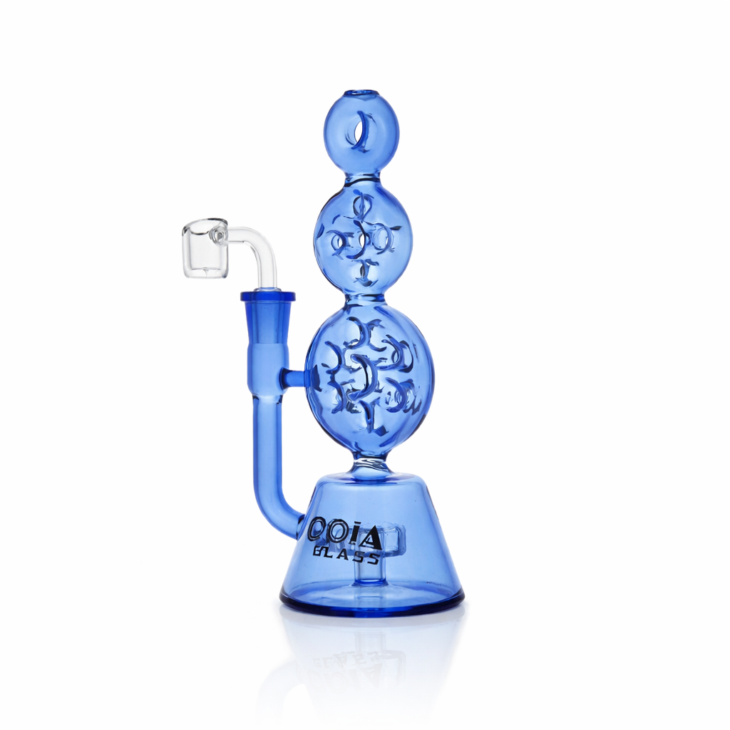 8" Triple Stack Swiss Perc Recycler Dab Rig | Croia Glass - Image 8
