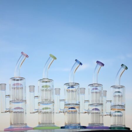 Scientific Style Glass Bong with Smooth Smoke and Dual Arm Percolators
