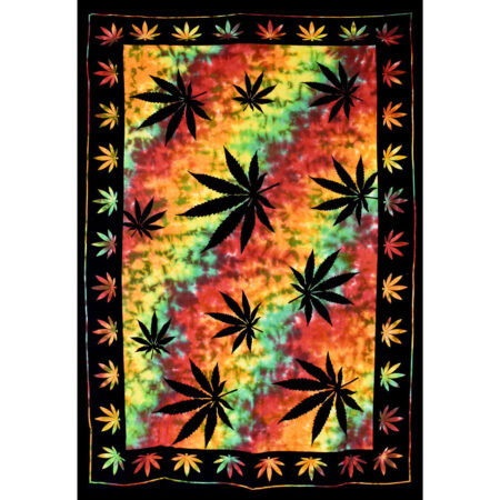 ThreadHeads Rasta Leaves Tapestry - 55"x83"