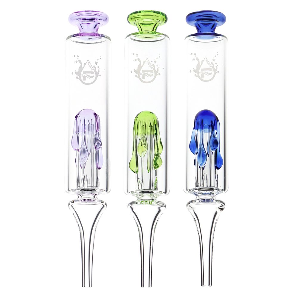 Pulsar Honey Drip Glass Dab Straw – 7.5″ / Assorted Colors 3ct