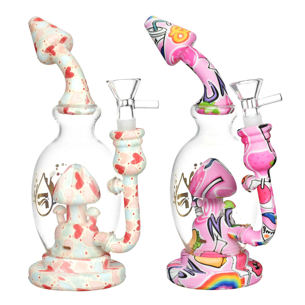 Pulsar Shroom Celebration Water Pipe | 8″ | 14mm F