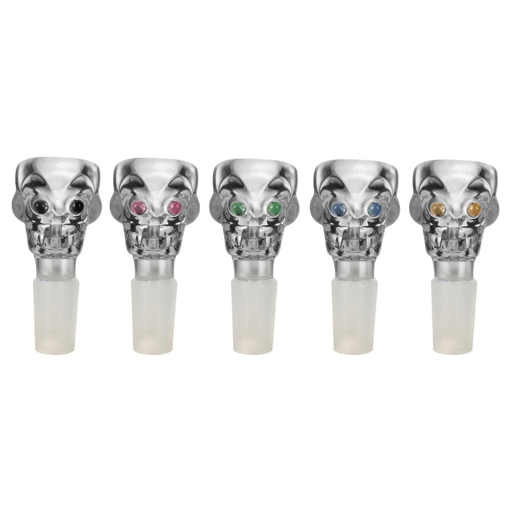 Crystal Skull Herb Slide 14mm Male – Colors Vary