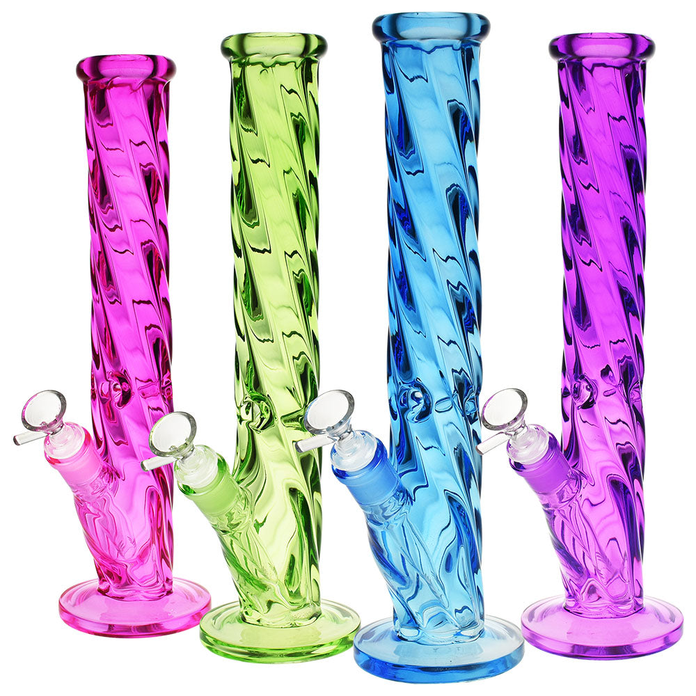 Slick Spiral Straight Tube Water Pipe -13.5″