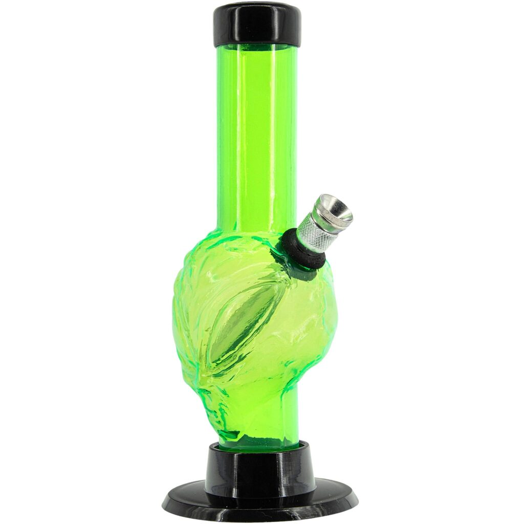 Mini Skull Acrylic Bong – 6″ Tall – Multiple Colors