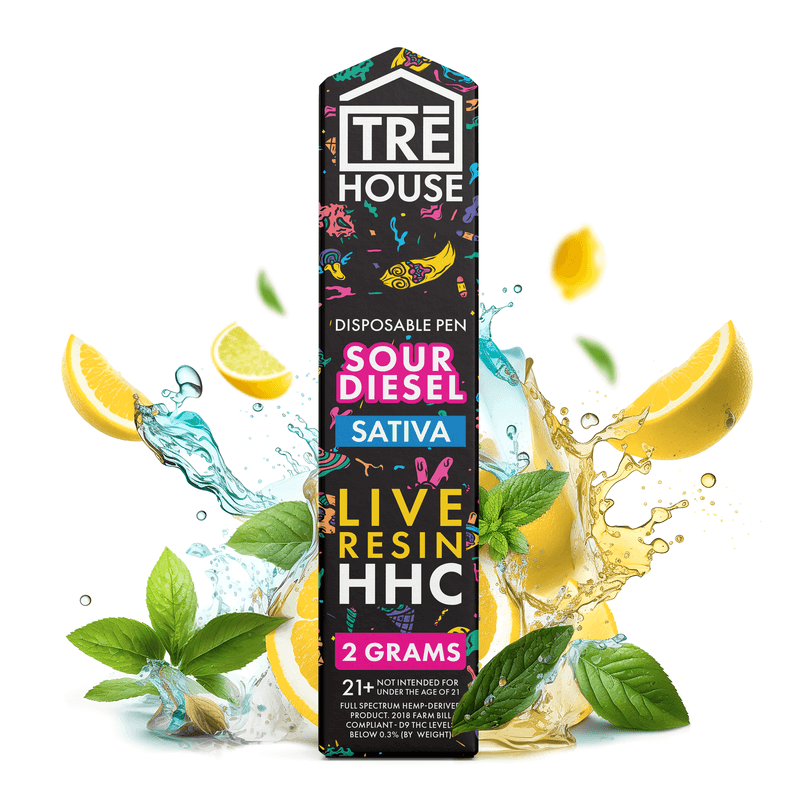 Pen – Sour Diesel – Sativa – Live Resin – HHC – 2 Grams – (10 Pack)