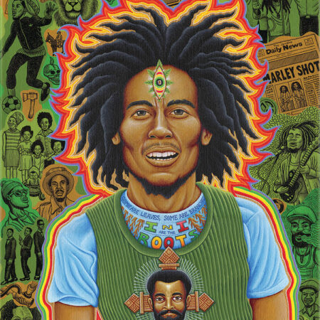 Chris Dyer "Bob Marley Roots"  6.1" x 8.1"  85 Piece 1/4 Inch thick Maple Wood Jigsaw Puzzle