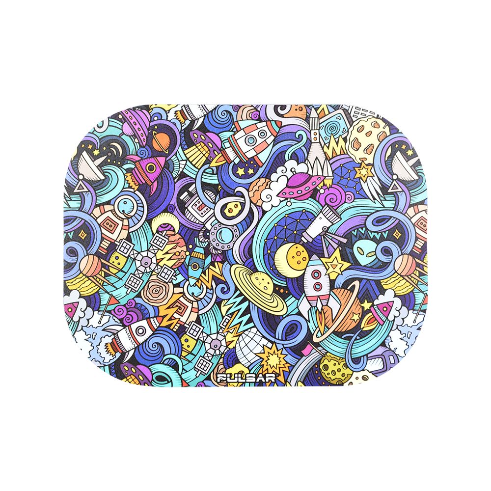 Pulsar Mini Magnetic Rolling Tray Lid – Space Junk / 7″x5.5″