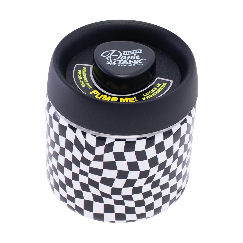 Fujima Dank Tank Vacuum Glass Jar – 4.2″ / Checkerboard