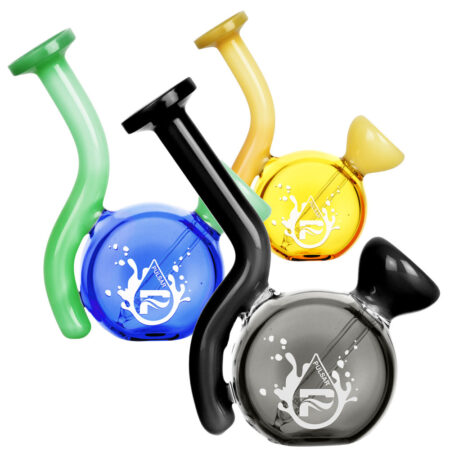 Pulsar Mini Travel Fixed Bowl Water Pipe – 4″ / Colors Vary