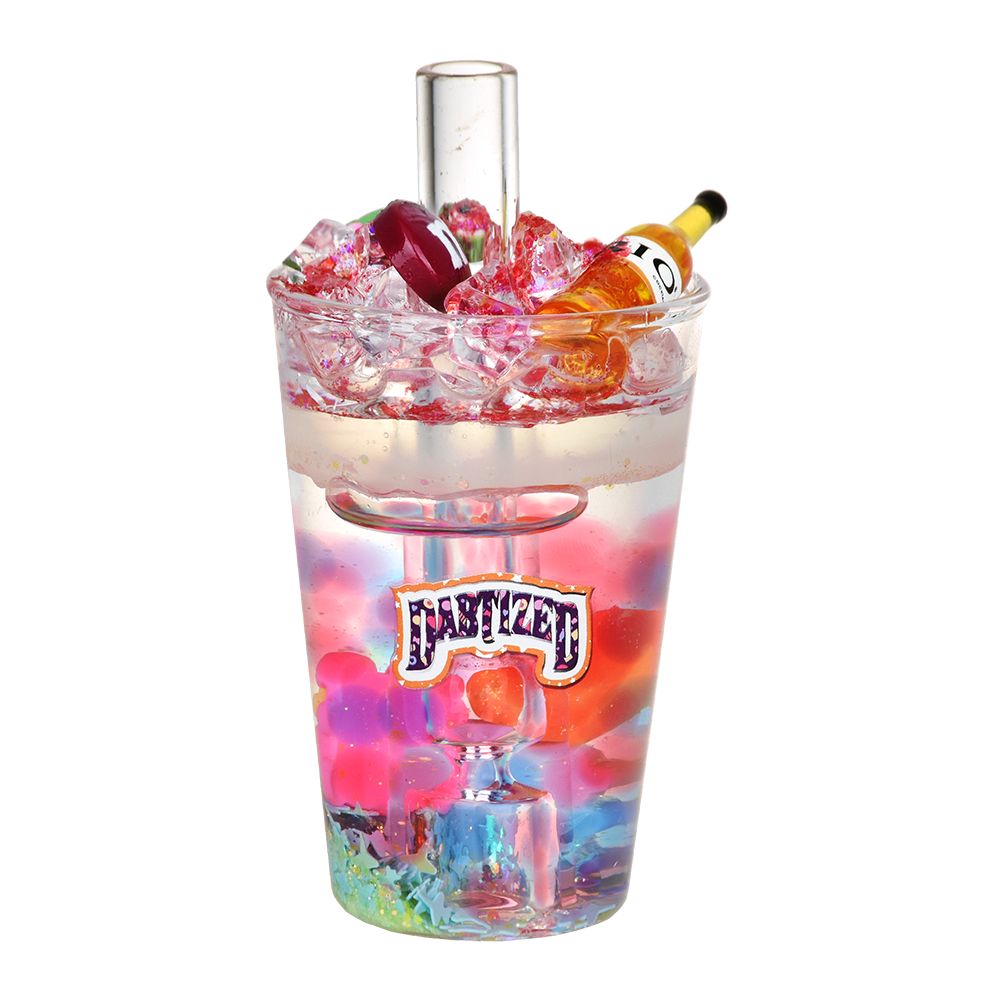 Dabtized Bottoms Up Shot Glass Hand Pipe – 4″/ Assorted Designs