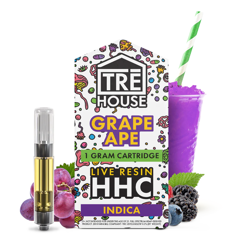 PROMO – FREE – Cartridges – Grape Ape – Live Resin – HHC – 1 Grams (5 Pack)