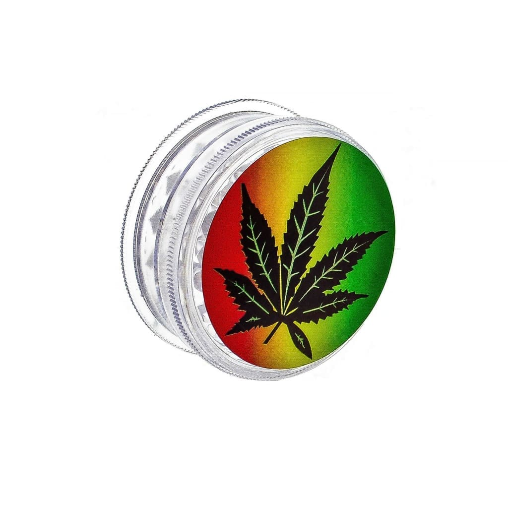 Acrylic Herb Grinder Leaf Print 2 Part Design - Image 4