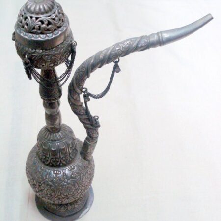 vintage antique collectible old silver hookah Tobacco smoking pipe