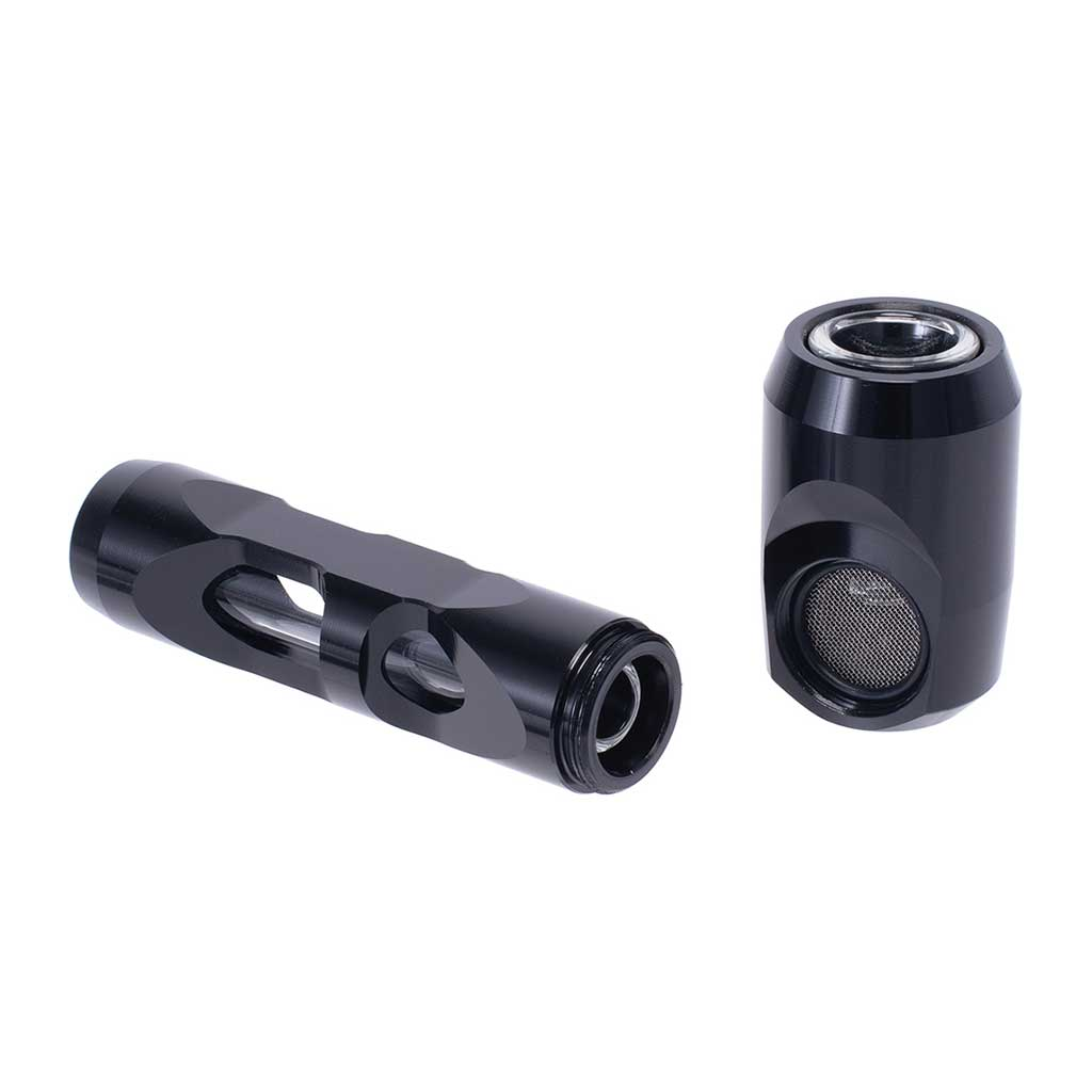 ALUMINUM GLASS SMOKING PIPE - Image 2