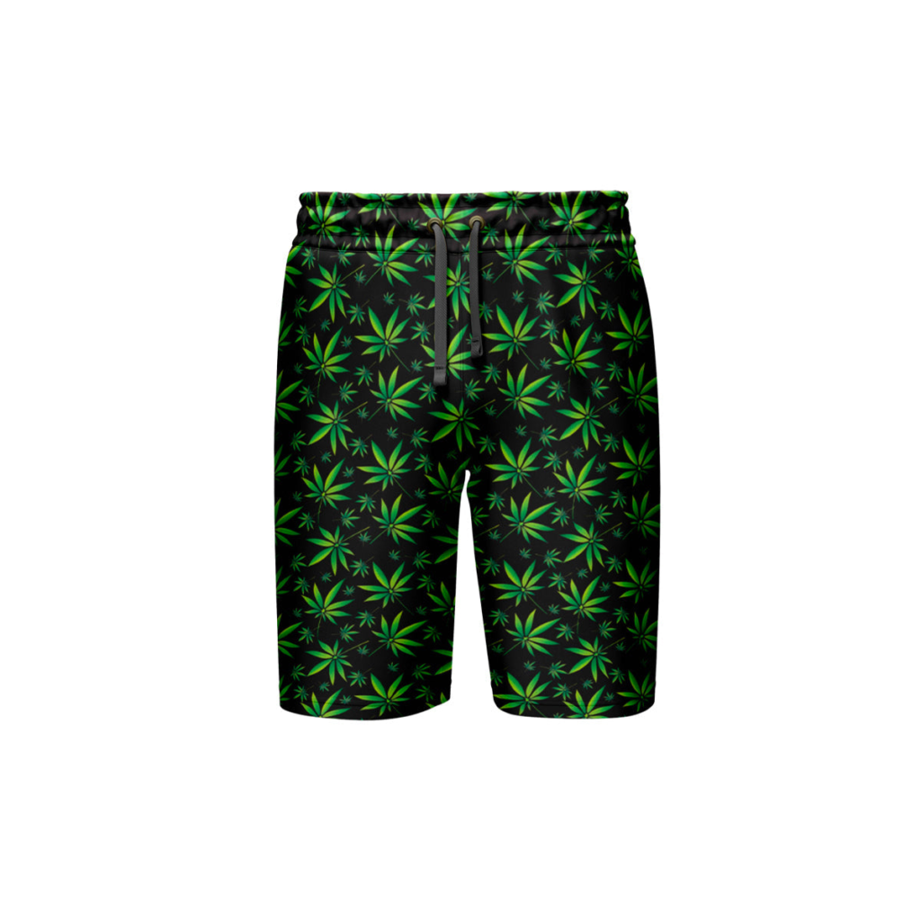 Botanical Leaf Print Athletic Shorts – 5 Pack
