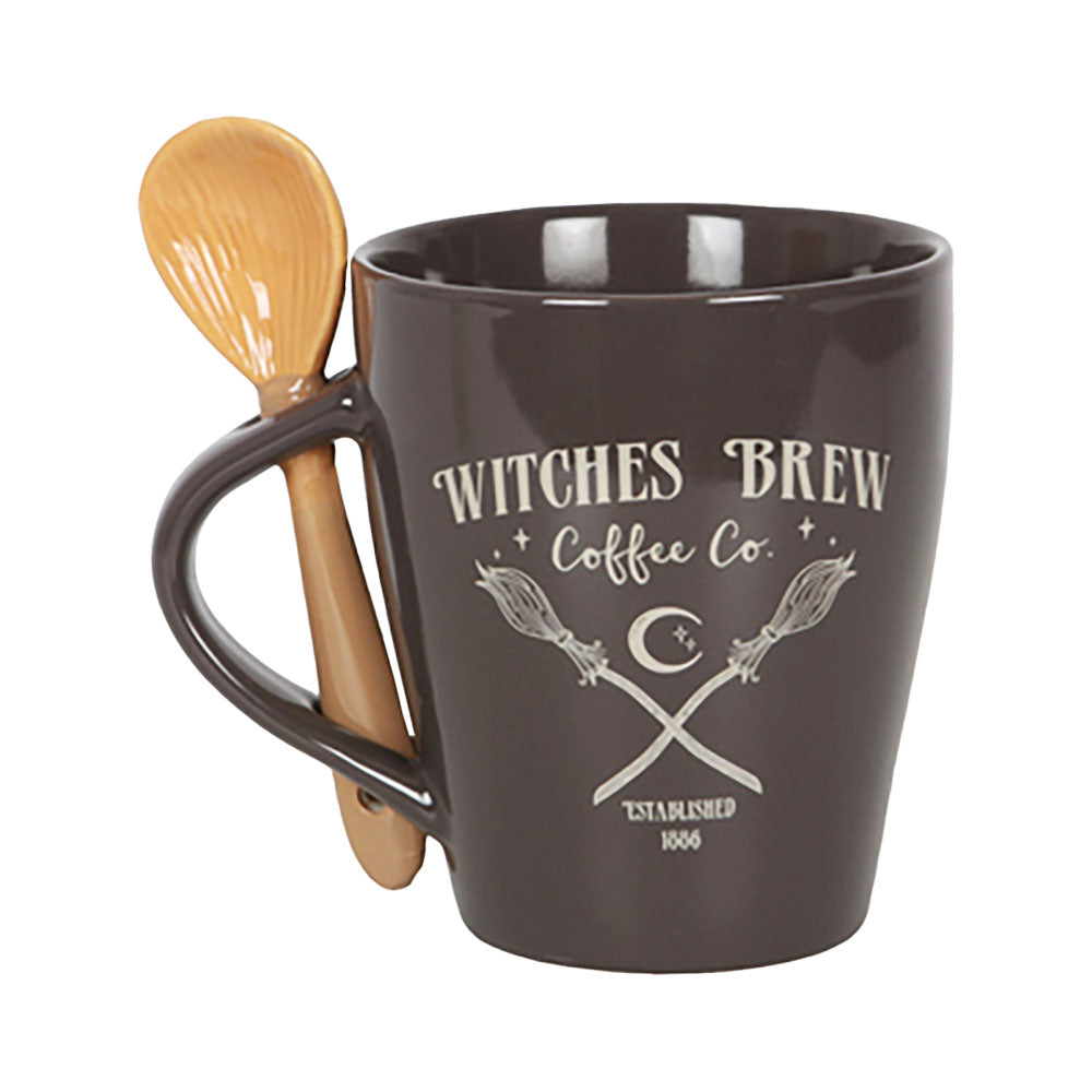 Witch’s Brew Coffee Co Mug w/ Ceramic Spoon – 10oz