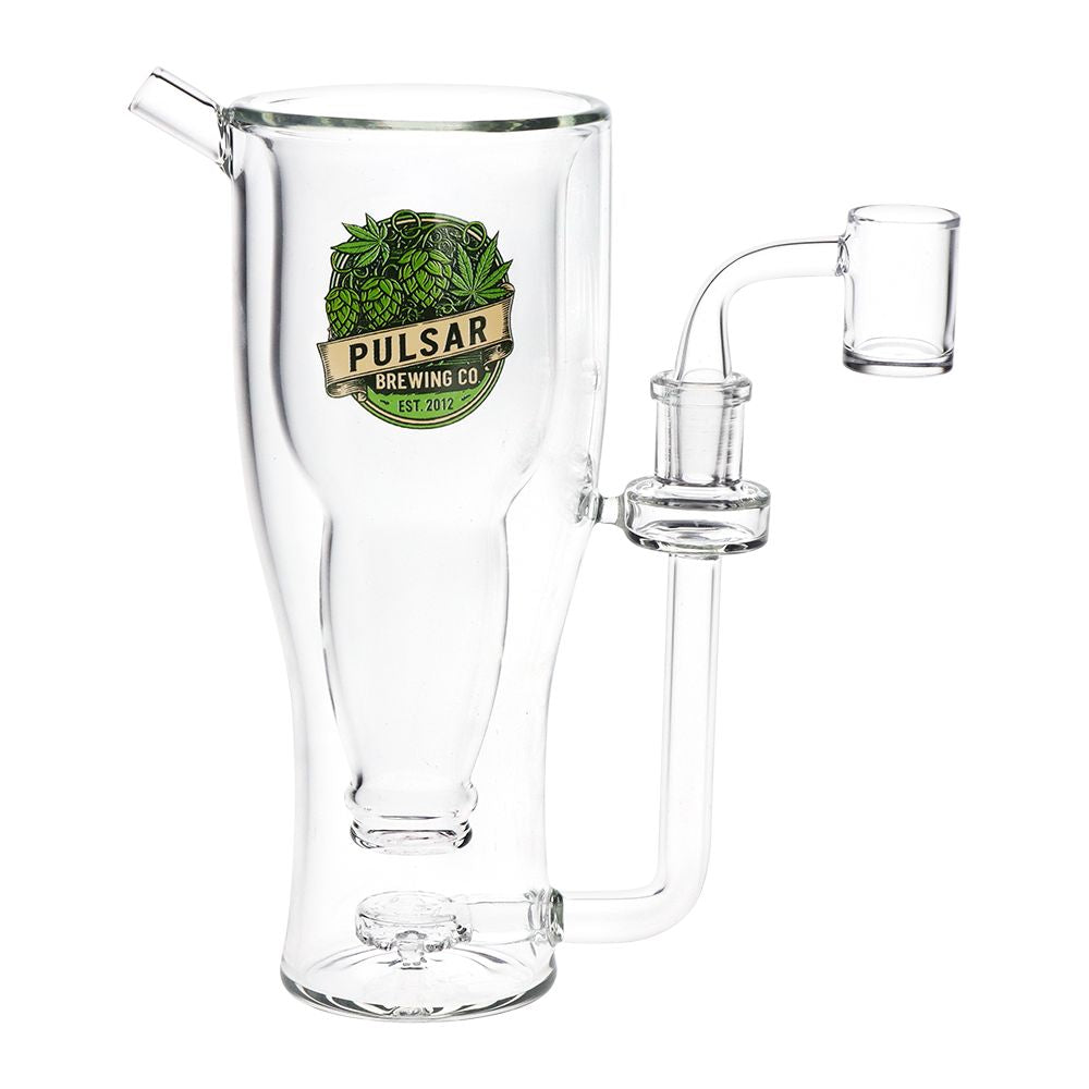 Pulsar Brewing Co Smokeable Beer Mug Glass Dab Rig – 8.5″ / 14mm F / 330ml