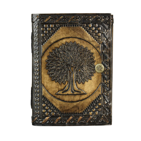 Headshop Tree of Life Leather Journal w/ Snap - 5"x7"