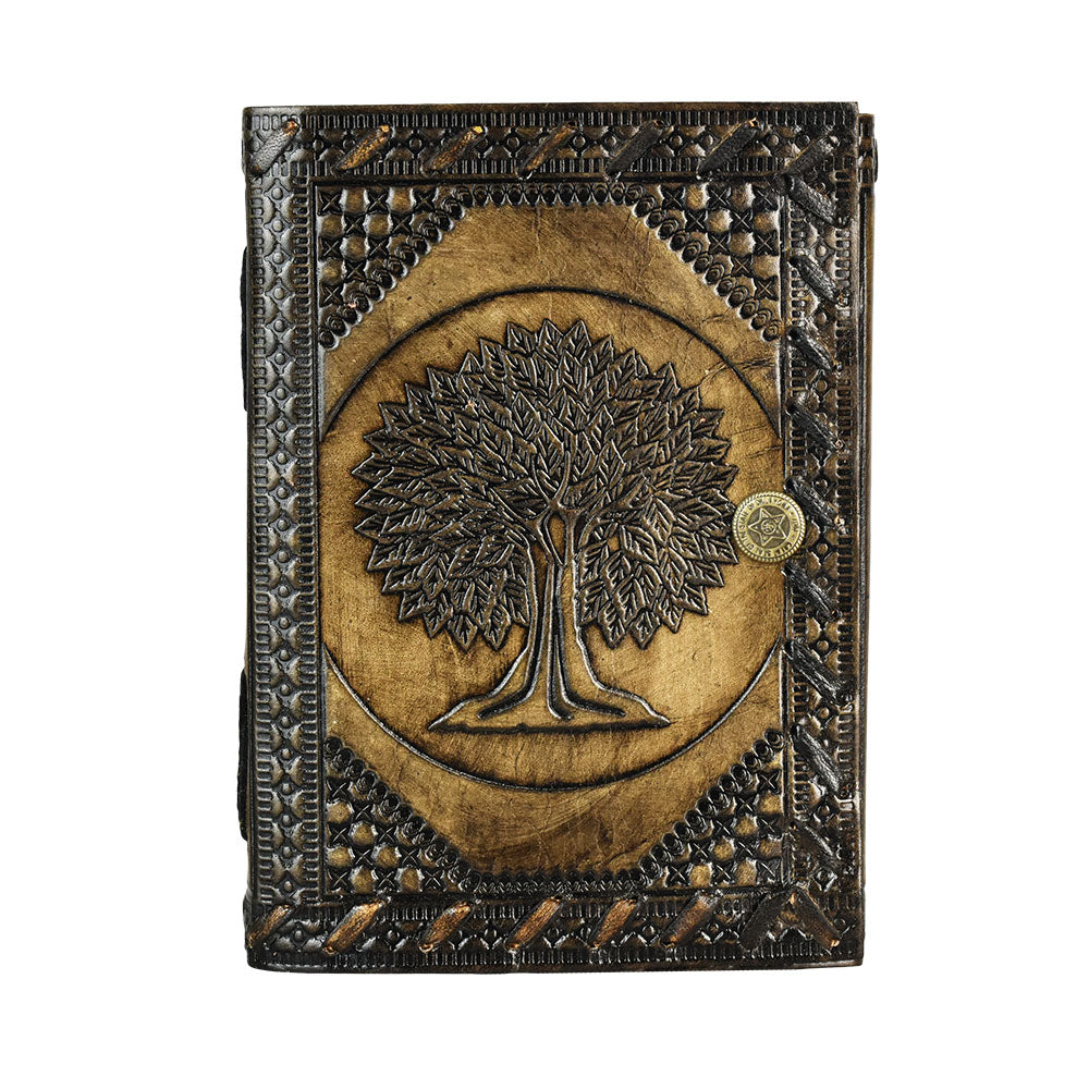 Headshop Tree of Life Leather Journal w/ Snap – 5″x7″