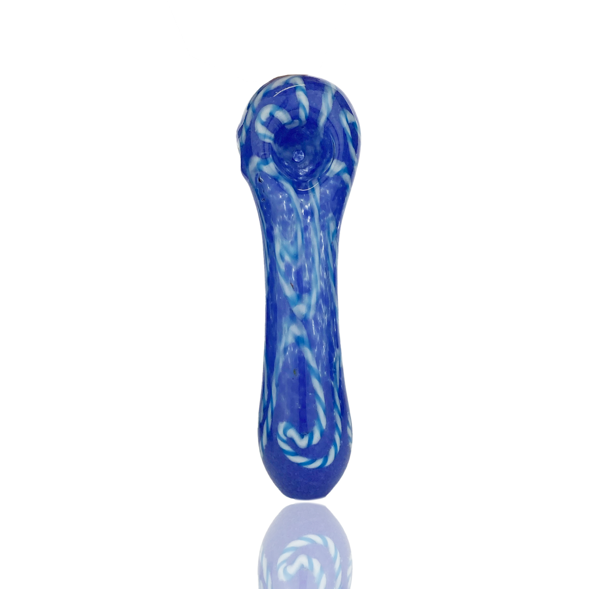 Artisan 4.5" Spoon Pipe with Twisted Frit Glass - Image 8