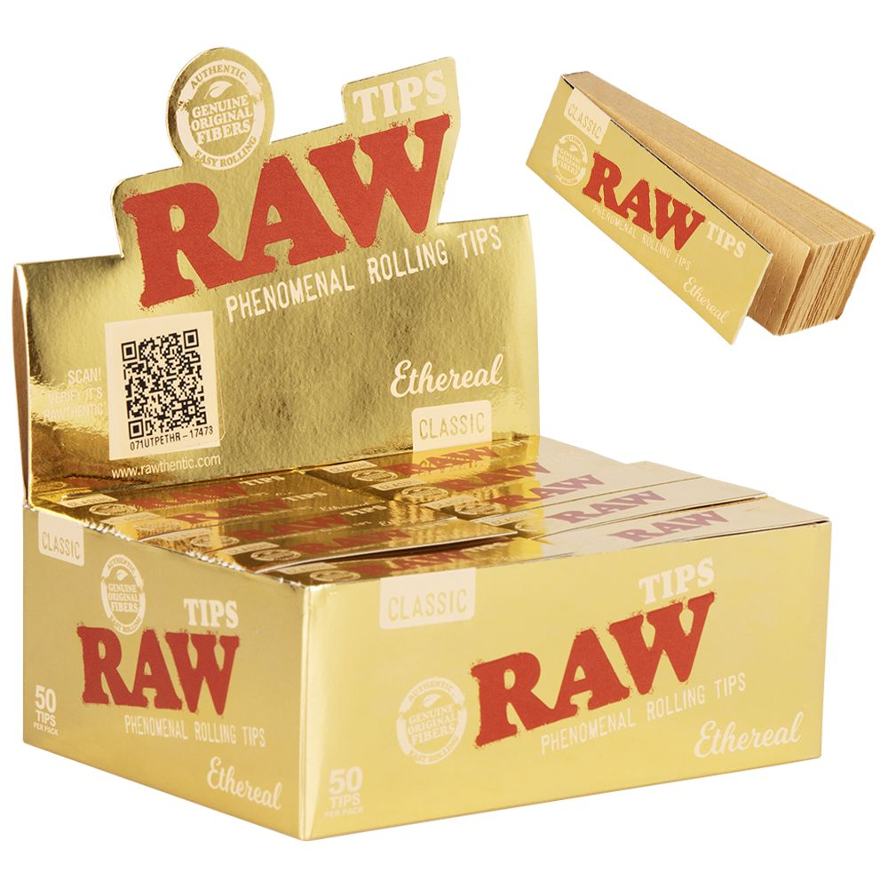 50CT DISPLAY – RAW Ethereal Rolling Tips – 50pc