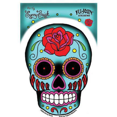 Sunny Buick Rose Tattoo Skull Sticker