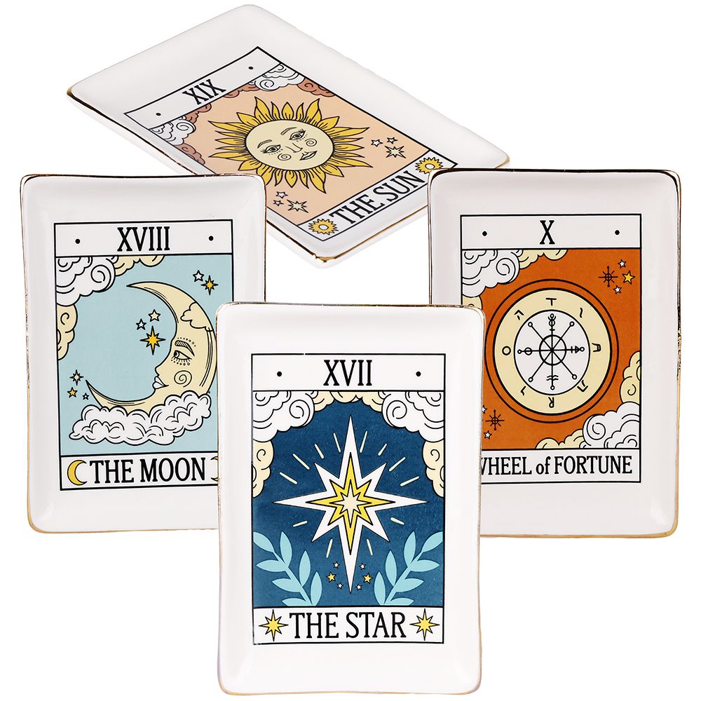 Tarot Card Ceramic Trinket Dish | 6.6″x4.5″