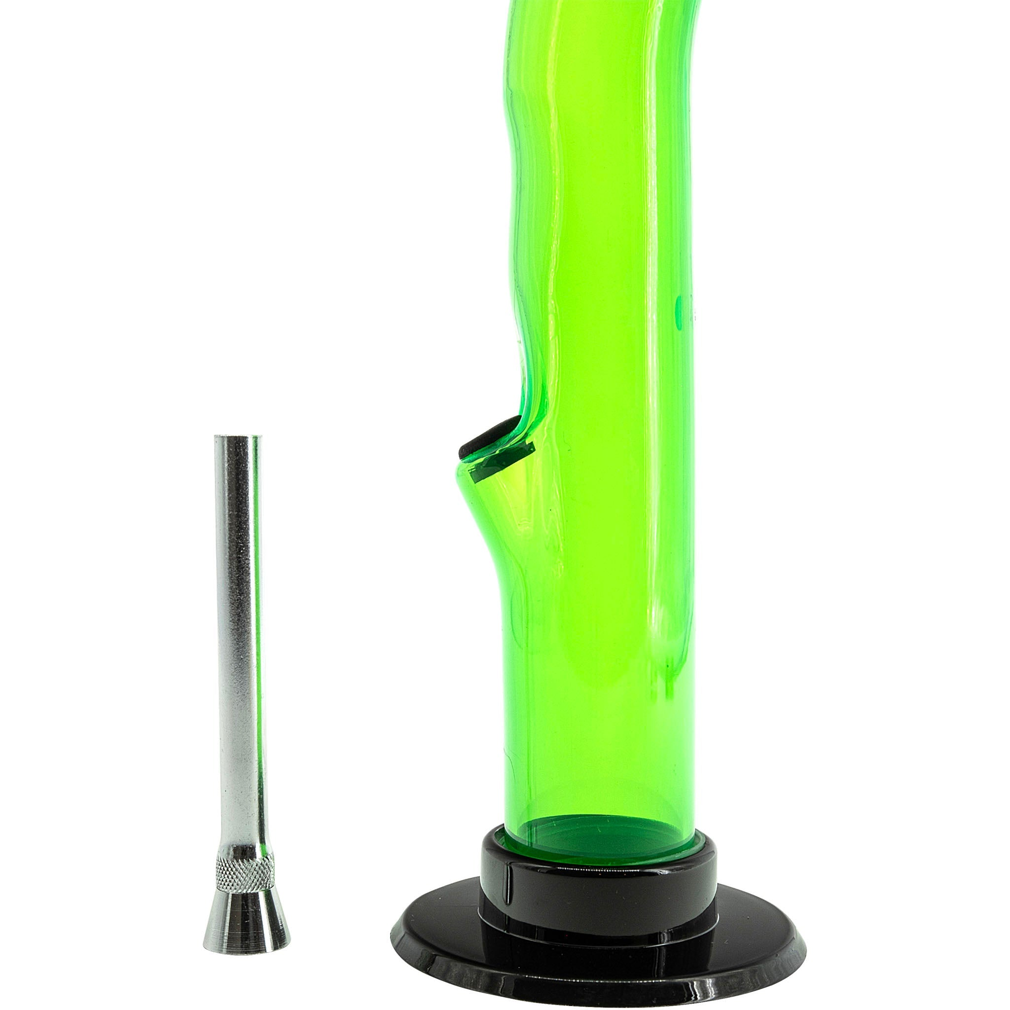 Acrylic Curved Tube Bong 10'' - Image 5