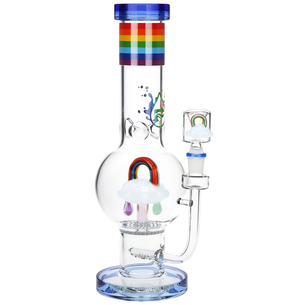 Pulsar Acid Rainbows Bubble Base Glass Water Pipe – 12.6″ / 14mm F