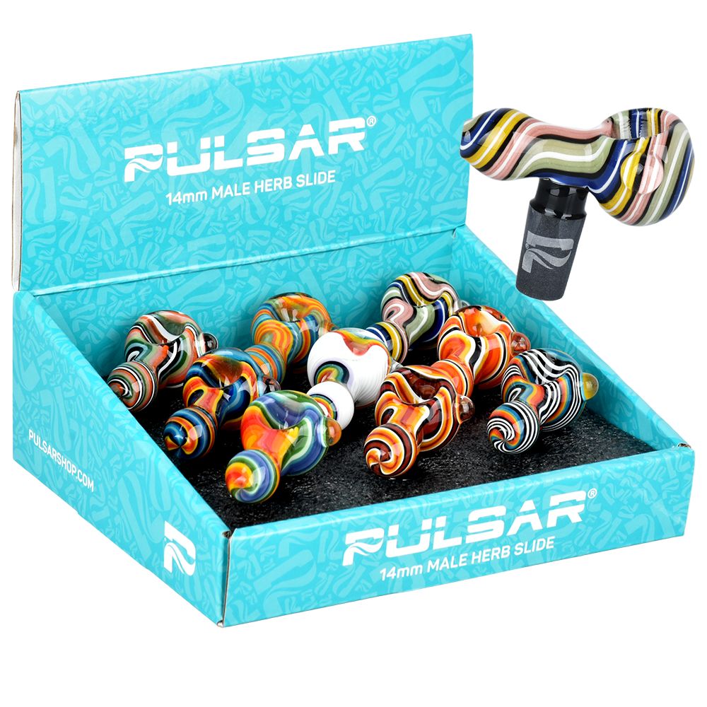 Pulsar Wig Wag Spoon Pipe Herb Slide – 14mm M / 9ct