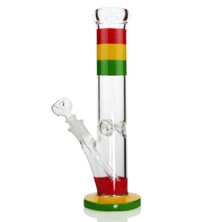 Rasta Straight Shooter Bong with Beaker Base 12 Inch 5mm Glass