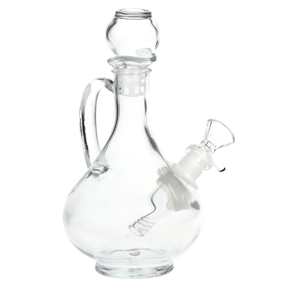 SeshGear Rounded Vintage Glass Water Pipe – 7.75″ / 14mm F / Clear
