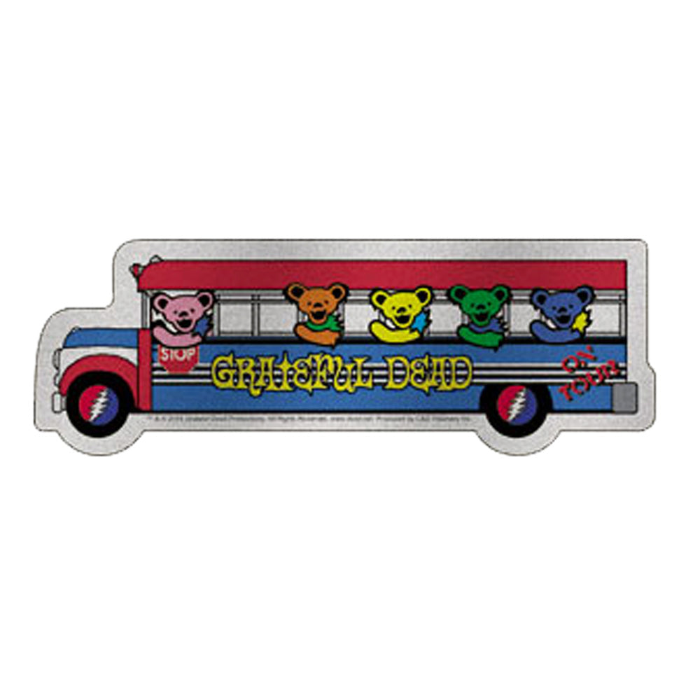 Grateful Dead Bear Bus Glitter Sticker