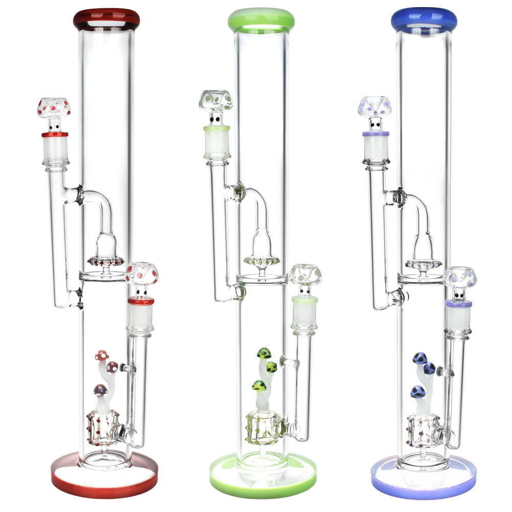 Pulsar Dub Fungi Straight Tube Water Pipe- 17″/14mm F / Colors Vary