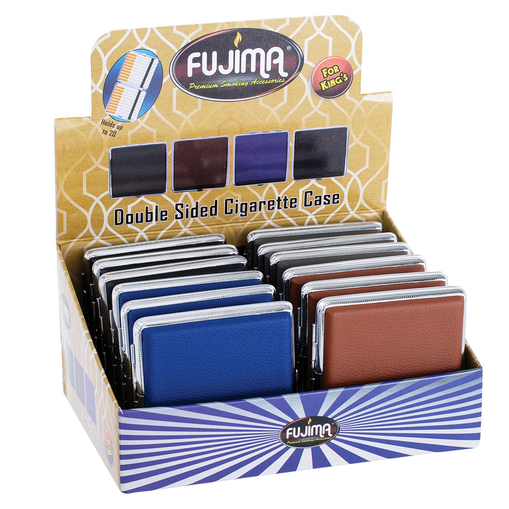 Fujima Faux Leather Cigarette Case – King Size/ 12PC