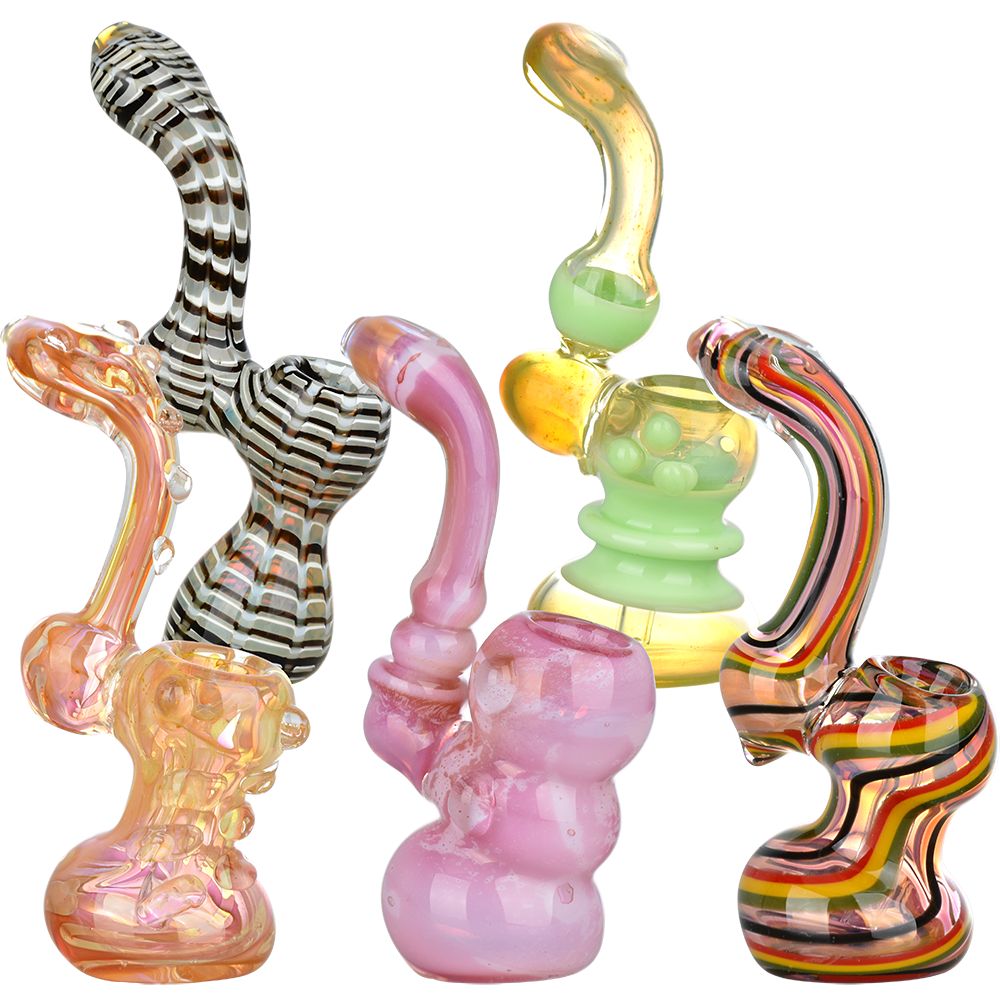 Illustrious Assortment Glass Sherlock Bubblers – 5.5″ – 10ct