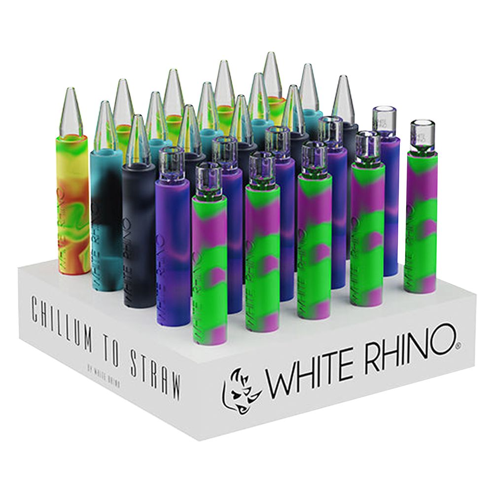 White Rhino Pyrex Chillum To Straw – 5″ / 25ct
