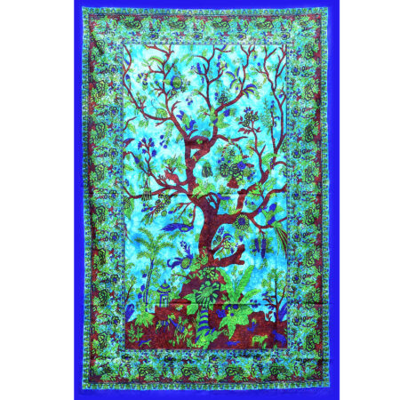 ThreadHeads Turquoise Tree of Life Tapestry