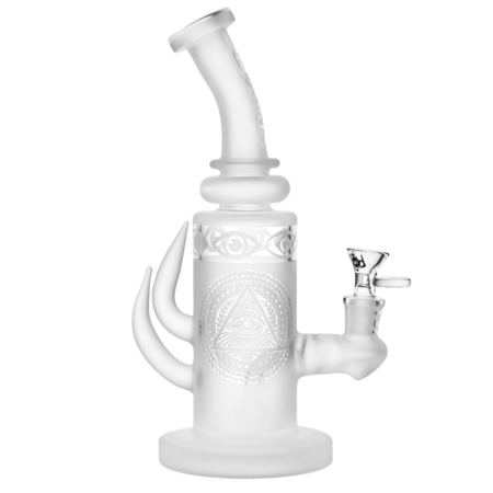 BIIGO All-Seeing Eye Frosted Water Pipe - 10.25" / 14mm F