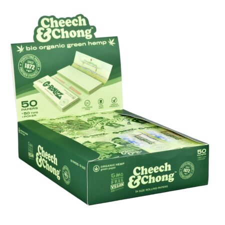 Cheech & Chong x G-ROLLZ Organic Hemp Papers & Tips-50pc/1 1/4 24pcs
