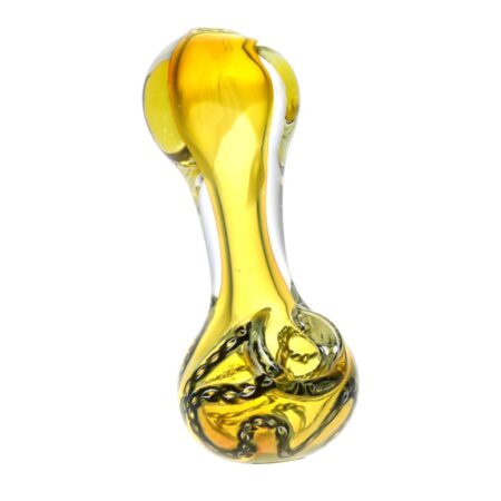 Fumed Glass Hand Pipes With Twisted Helix Design – 4 Inches