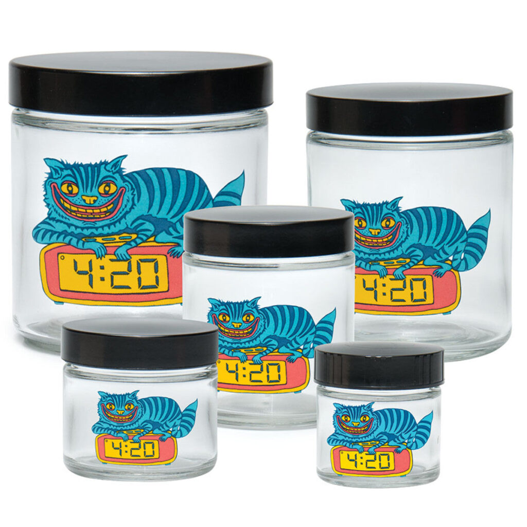 JR985 420 Science x Killer Acid Clear Screw Top Jar – 420 Cat