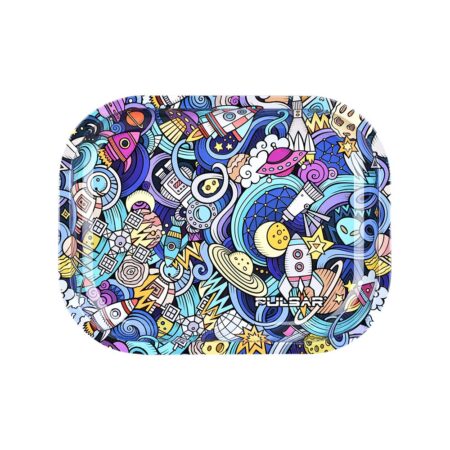 Pulsar Mini Metal Rolling Tray – Space Junk / 7″x5.5″
