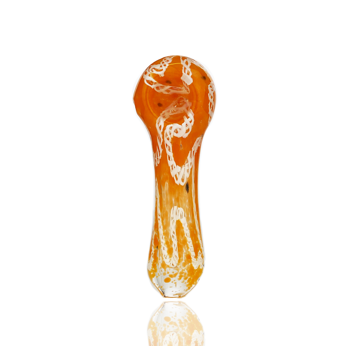 Artisan 4.5" Spoon Pipe with Twisted Frit Glass - Image 5